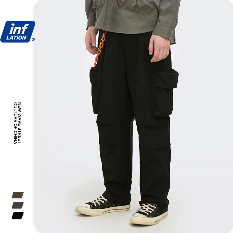 Брюки мужские свободного покроя с карманами в стиле хип-хоп | Мужская одежда
