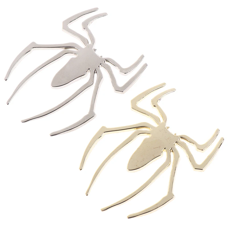 

1PC 3D Car Truck Motor Decal Sticker Universal Car Styling Accessories Drop Metal 3D Car Stickers Spider Shape Emblem Chrome