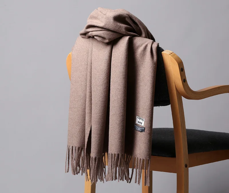 

Autumn and winter 2019 warm pure wool women's scarf long Cape,Korean version cashmere warm and thick dual-purpose couple scarf