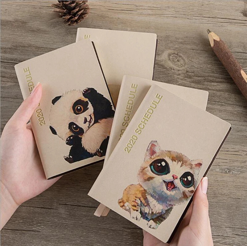 Kawaii Panda Note Book 2020 планировщик A7 расписание эффективность ноутбука портативный