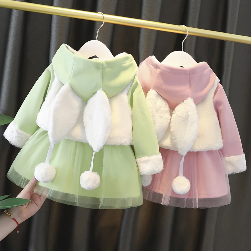 Весенне осенние комплекты из 2 предметов для девочек пряжи и тюля Платье