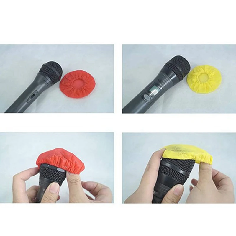 

800Pcs Disposable Microphone Covers Non-Woven Mic Covers Handheld Microphone Windsn Protective Cap for KTV Room