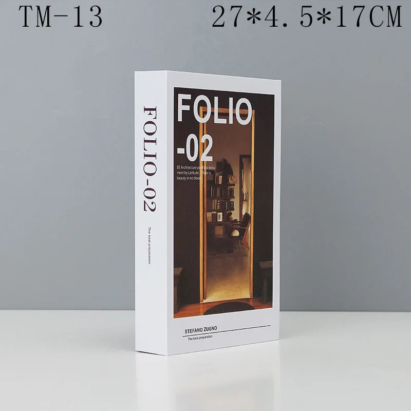 19 Nordic Modern False Book Prop Simulation Book Bedroom Wine Cabinet Bookshelf Ornaments Crafts Store Bookcase Decoration Display - Цвет: 19