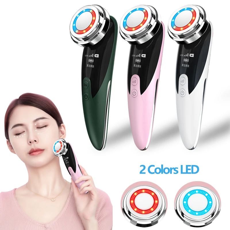 

EMS Face Massager LED Skin Rejuvenation Mesotherapy Facial Lifting Beauty Vibration Wrinkle Removal Anti Aging Radio Frequency