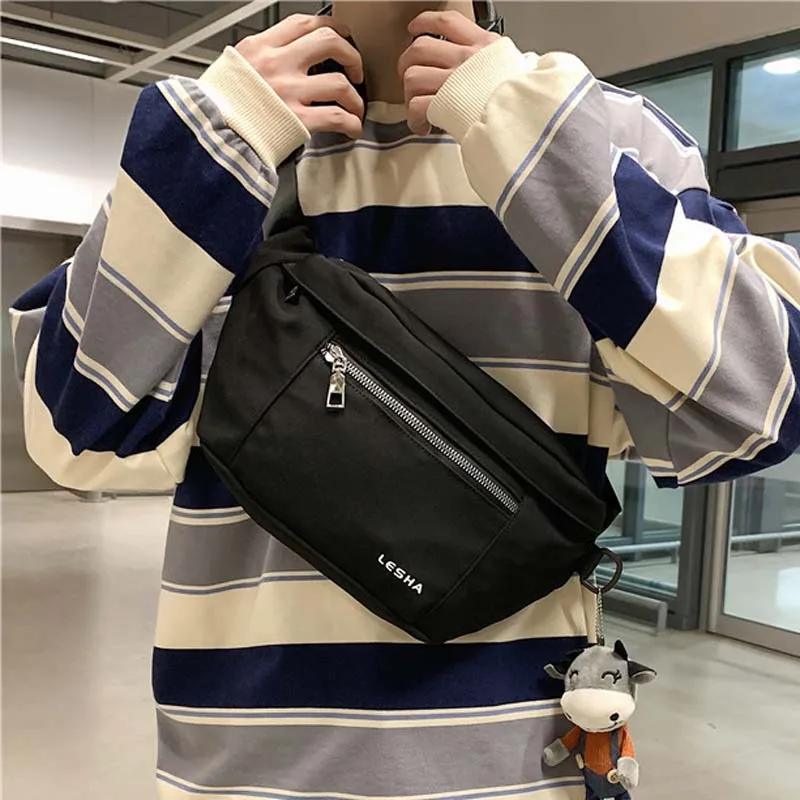 

Street Trend Waist Bag Nylon Waterproof Chest Pack Large Capacity Men's Fanny Pack Shoulder Bag Brand Designer Hip-hop Belt Bags