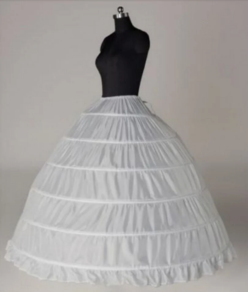 Wedding Accessories Petticoat Vestido Longo Ball Gown Crinoline Underskirt 6 Hoops Skirt Petticoats In Stock | Свадьбы и торжества