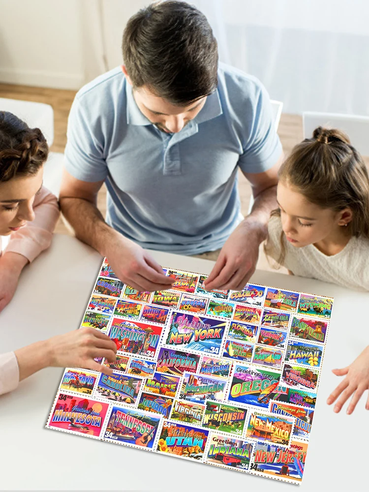 

Mini Jigsaw Puzzles 1000 Pieces Wooden Assembling Picture Space Travel Landscape Puzzles Toys For Adults Children Kids Home Game