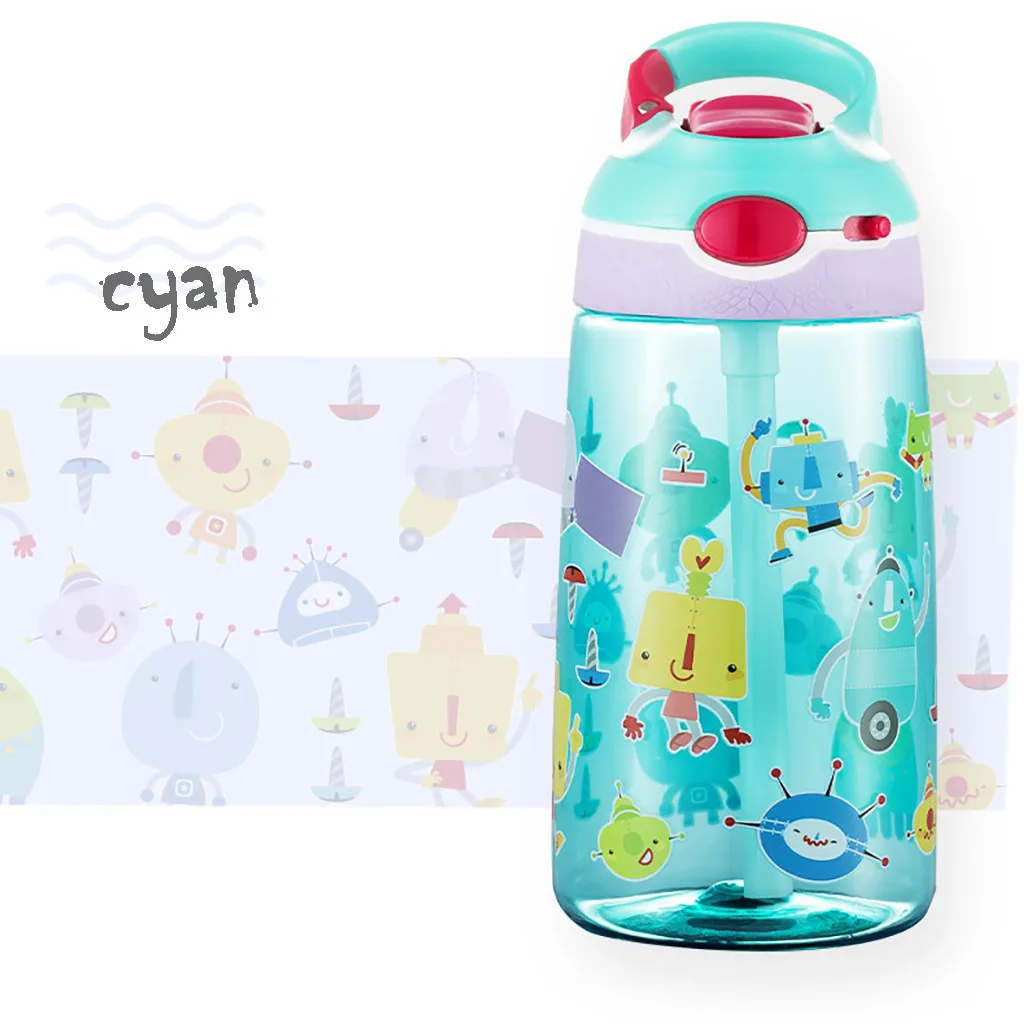 Экологичная детская бутылка с соломинкой питьевой 450 мл портативный детский Авто