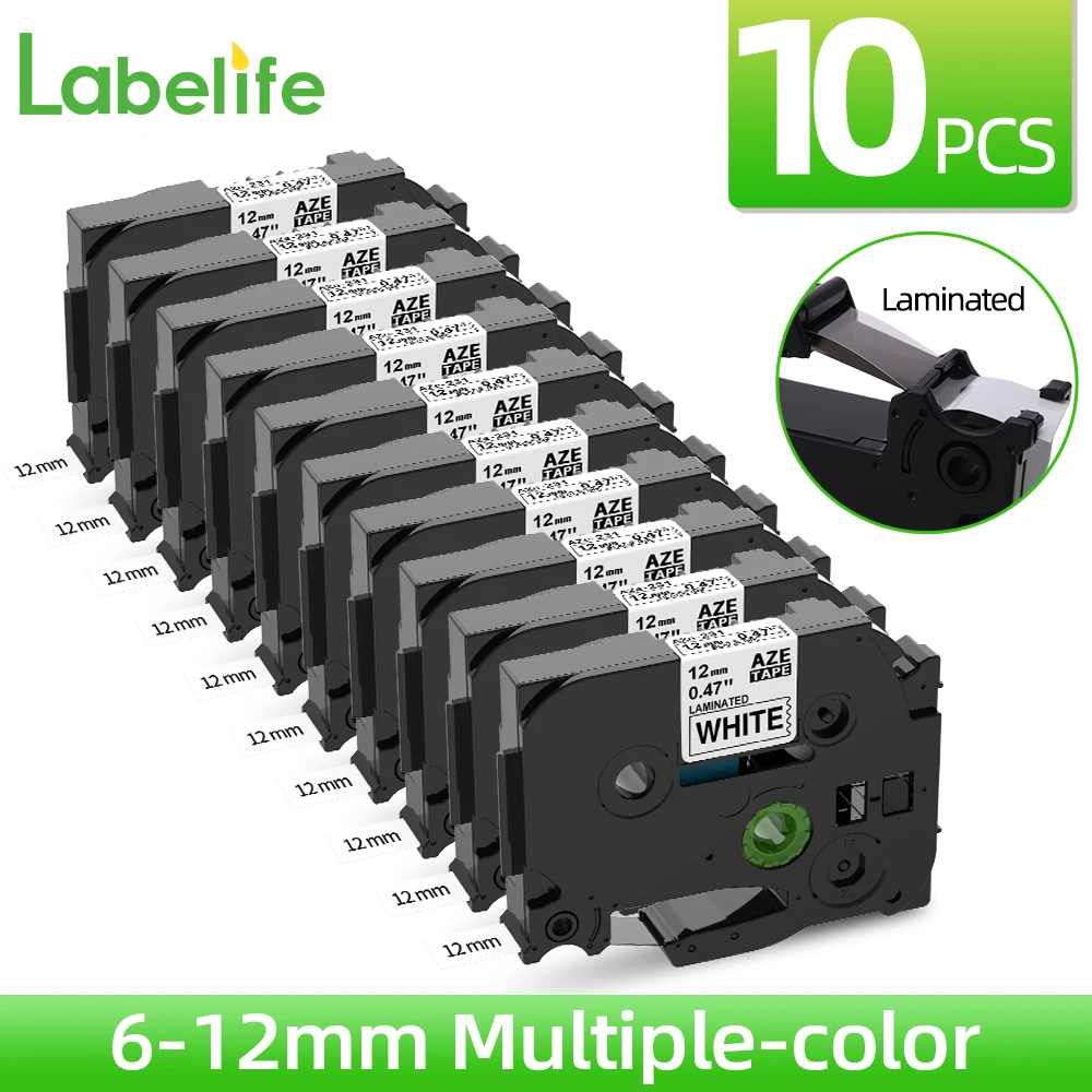 

NEW 20PK Label Tape Compatible for Brother Label Tape 12mm 0.47 TZe231 Black on White Laminated Label Printer Tape for PTH110