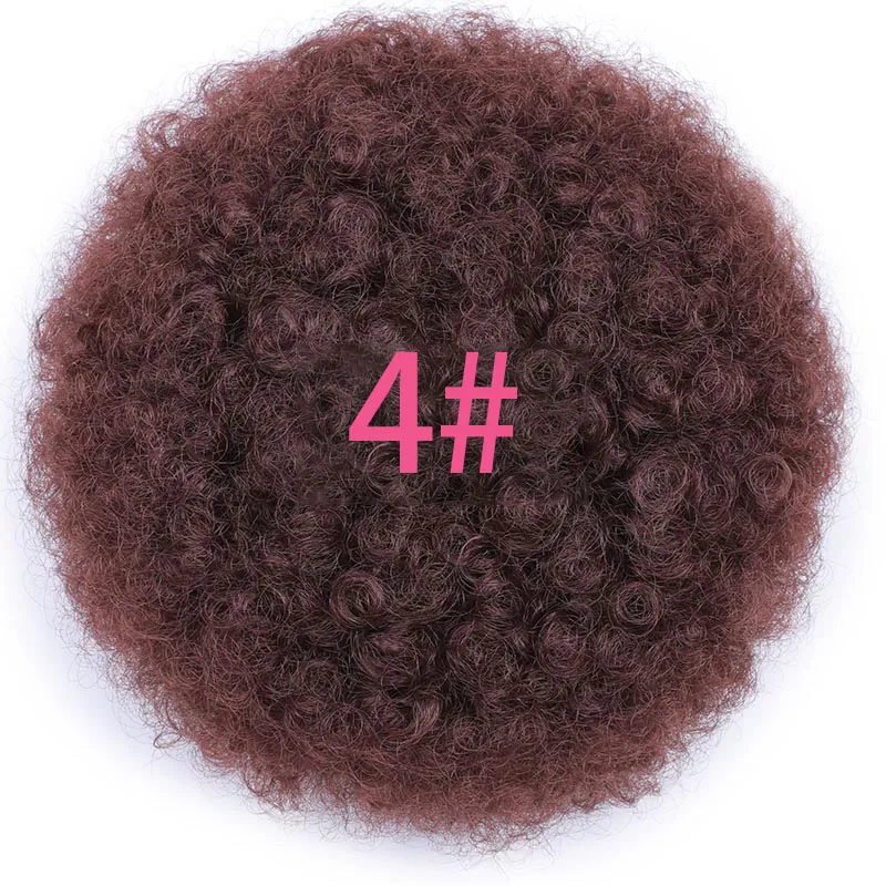#27 Miss wig короткий кудрявый конский хвост шнурок высокий слоеный зажим для наращивания волос Синтетические африканские Афро-американский прическа - Цвет: #27