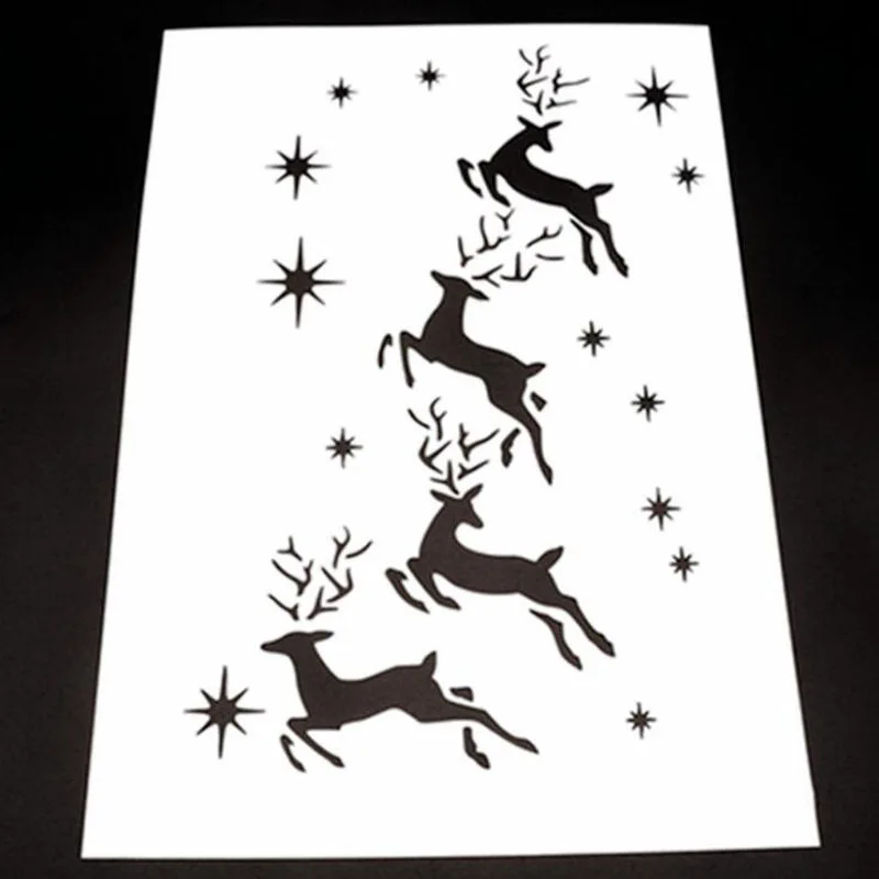 9 шт. Рождественский олень живопись для реболла раскраска тиснение &quotсделай