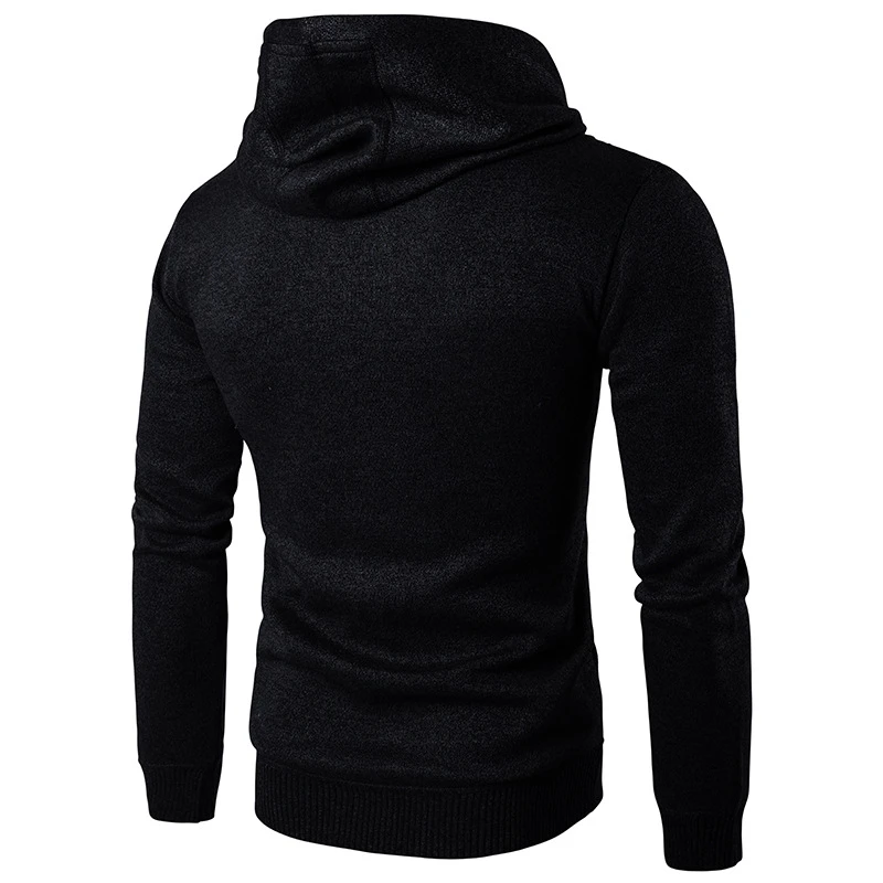

2020 New Men's Zipper Sweater Coat Male Slim Fit Long Sleeve Hooded Sweater Outerwear Knitwear M-3XL