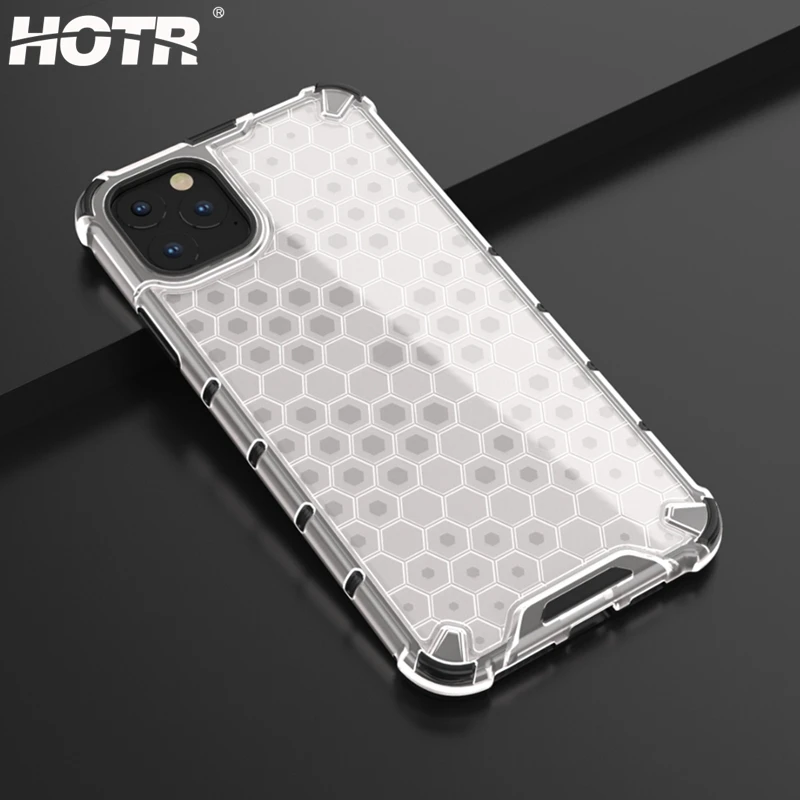 Honeycomb Structure Clear TPU Case for iphone 11 Pro Max Soft Silicone Back Cover X XS XR 6 6s 7 8 plus | Мобильные телефоны и