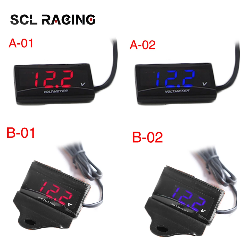 Вольтметр для мотоцикла Alconstar KOSO светодиодный цифровой дисплей мини измеритель