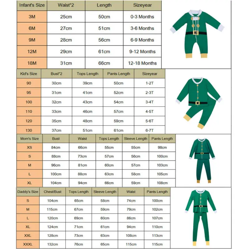 Pudcoco Одинаковые комплекты для семьи Пижамный комплект на Рождество