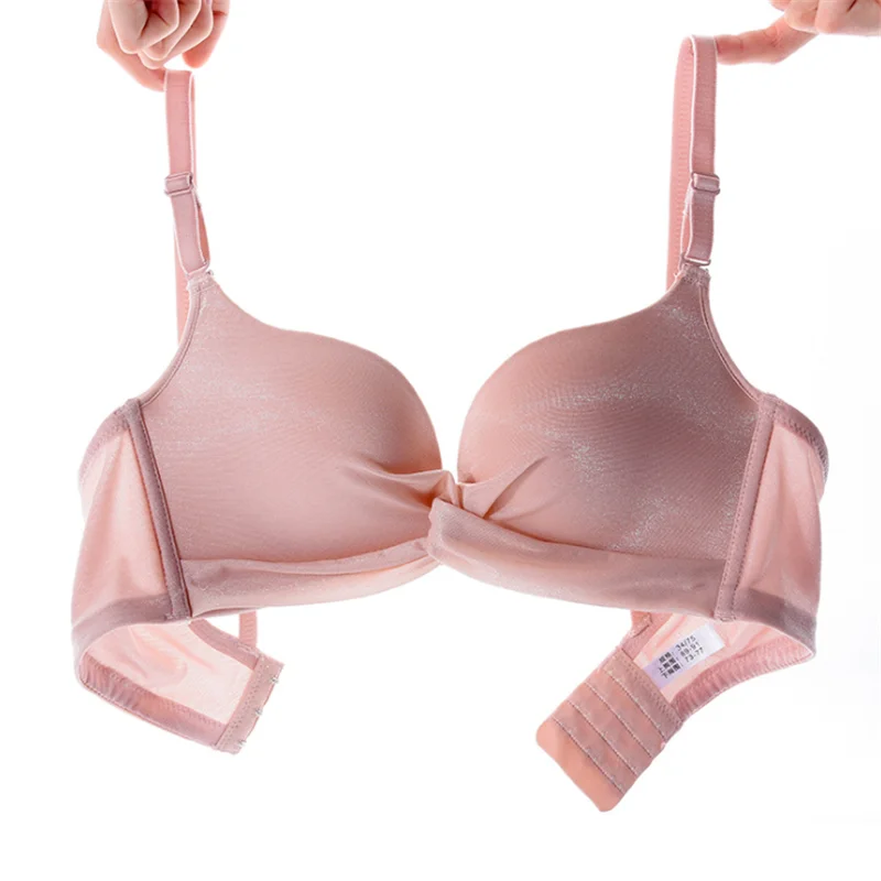 

French Style Sexy Bra Seamless Emulsion Underwear Beauty Back Lace Bralette Anti-mite Urtal Thin Push Up Lingerie