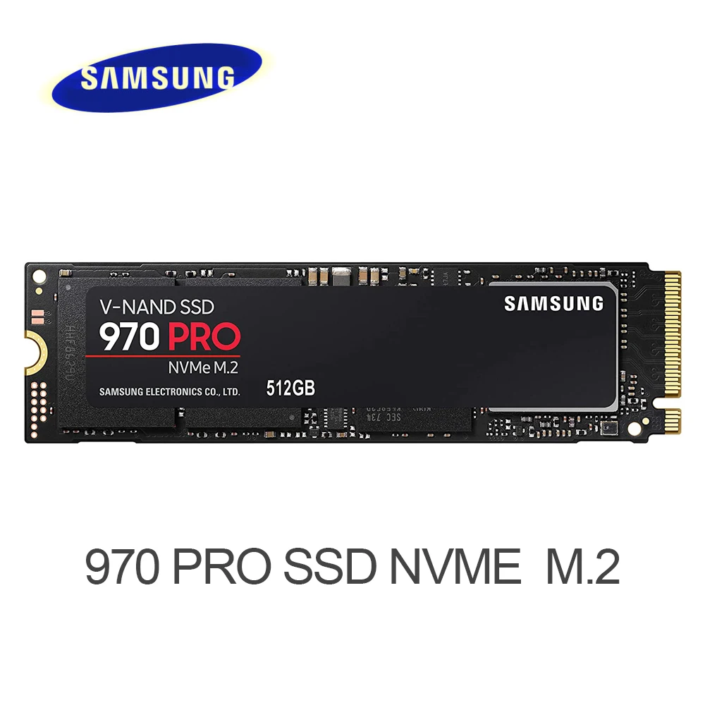 

Твердотельный накопитель SAMSUNG SSD 970 PRO 512 ГБ ТБ интерфейс M.2 (Протокол NVMe) NVMe PCIe MLC 2280 для ноутбука