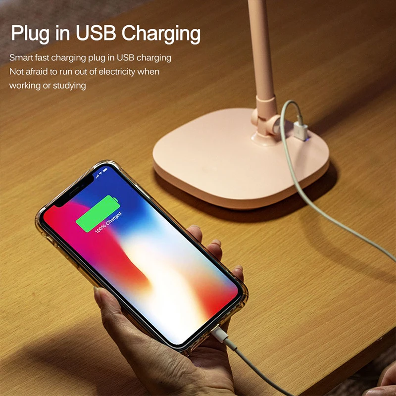 2020 новый дропшиппинг перезаряжаемый светодиодный настольная лампа Регулируемая