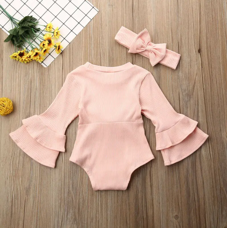 Зимний вязаный комплект одежды для новорожденных девочек 2 шт. полосатый