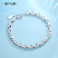 fashion heart charm bracelets bangle 925 sterling silver handmade party wedding pure color simple jewelry for women girls 2022