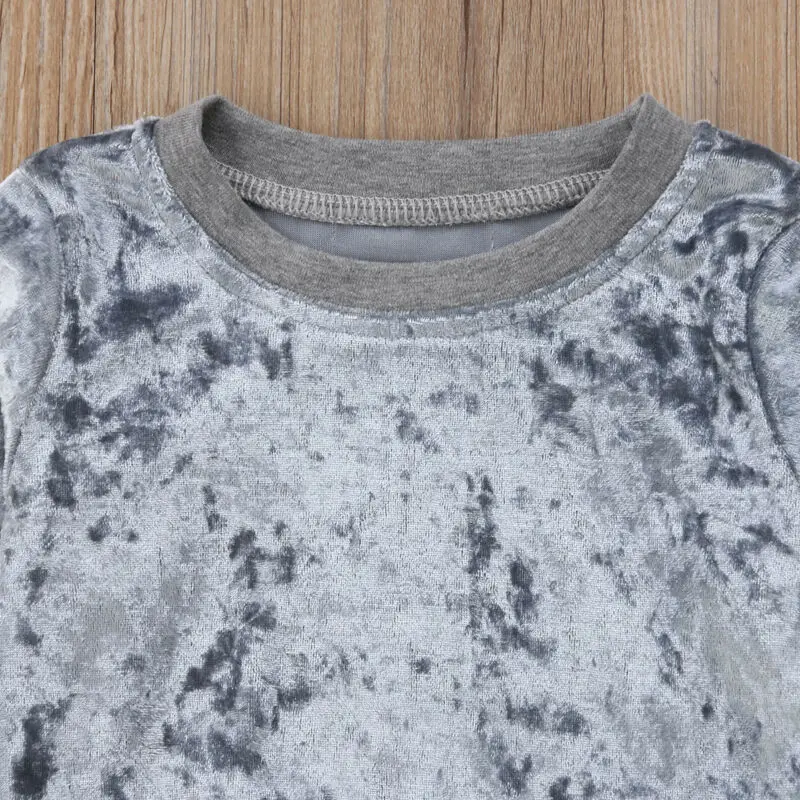 Осень-зима 2020 комплекты одежды для малышей бархатная толстовка с капюшоном