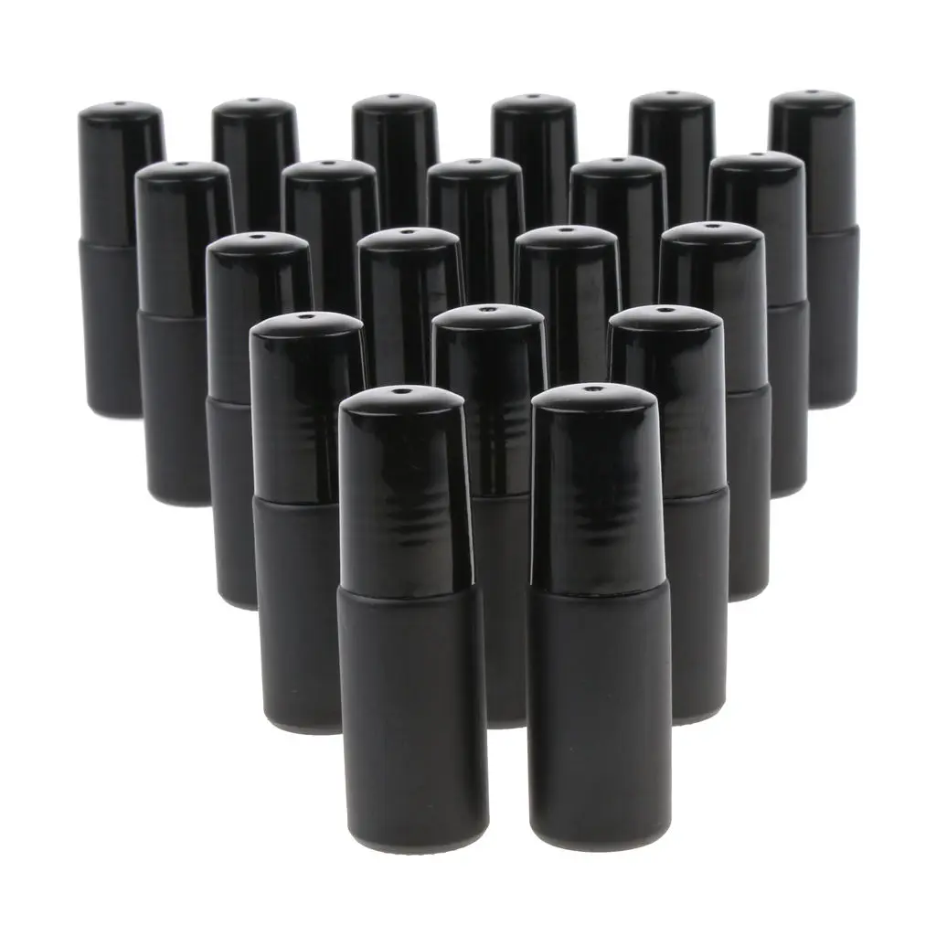 

20pcs Glass Refillable Empty Essential Oils Roll On Bottles Containers 5ml