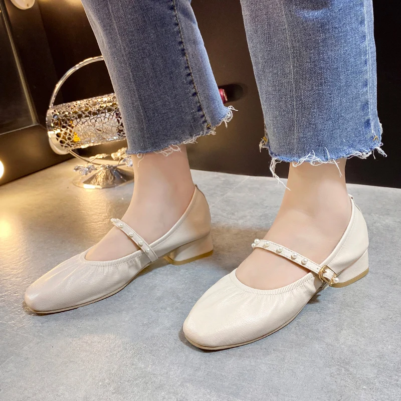 

Korean Shoes All-Match Square Toe Elegant Female Footwear Casual Sneaker 2021 Summer Comfortable Dress Grandma New Lace-Up Fashi