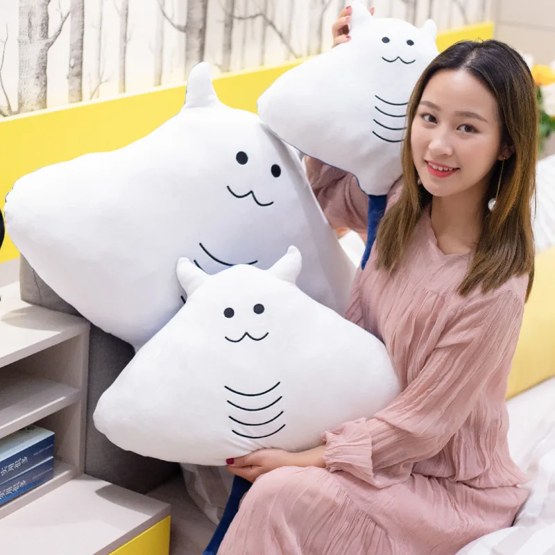 Home Decoration New Fish Pillow Simulation Marine Creature Sea Doll Plush Toy Cushion Large Bat Girls Like Filling | Дом и сад