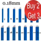 0,18 мм пластин Игольный микроблейдинг Tebori иглы, Перманентный макияж, иглы для тату-машинок 7, 9, 12, 14 лет, 17-21 лезвия для бровей (мануального