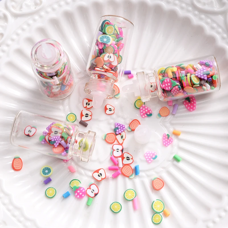 

5Pcs/lot 16x35Mm Transparent Glass Soft Pottery Cartoon Fruit Pendant for Diy Jewelry Making Bracelets and Earring Accessories