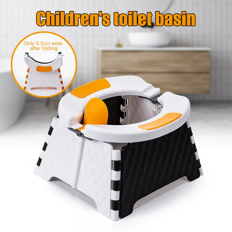 

Portable Potty Training Seat for Toddler Kids Travel Potty Foldable Toilet Seat Baby Potty Seat for Indoor and Outdoor D