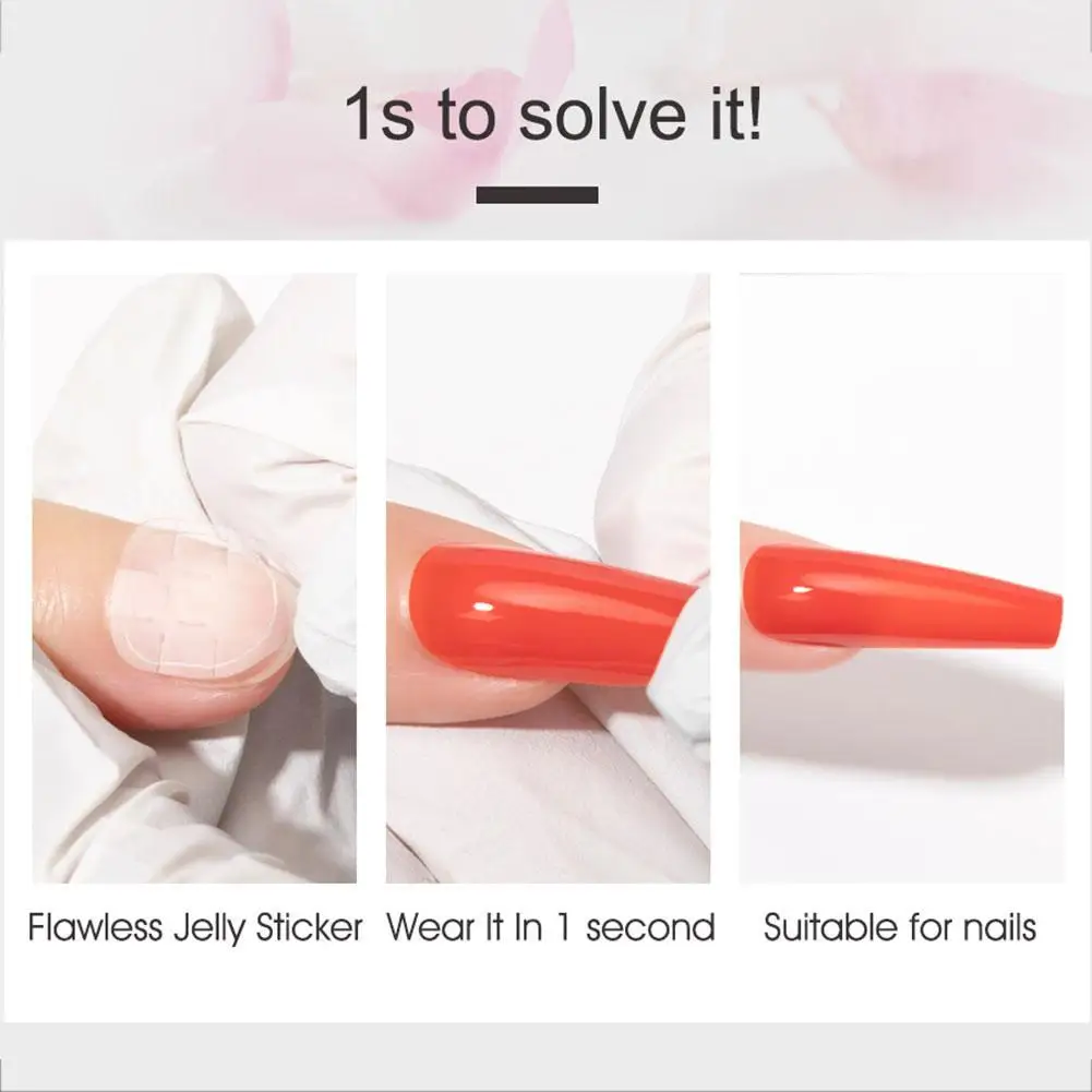 

Rosalind Extension False Nail 20pcs / lot French Nail Glue Artificial Jelly Design Nail Need On Base Art Press Coat Poly A0Q4