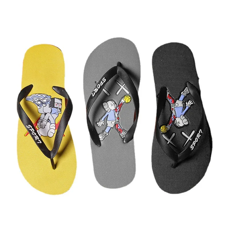

Men Slippers Summer Beach Casual Flat Shoes High Quality Flat Lightweight Anti-skidding Slide Flip Flops Outdoor Couple Slipper