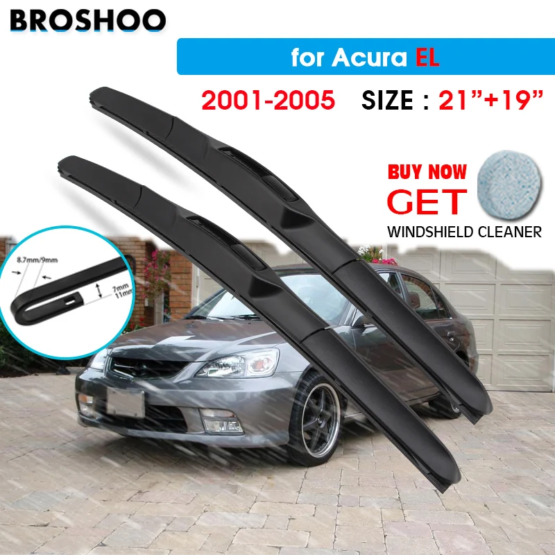 

Щетка стеклоочистителя для автомобиля Acura EL 21 "+ 19" 2001-2005 Авто Стеклоочистители для лобового стекла лезвия для мытья окон подходит для U Hook Arms