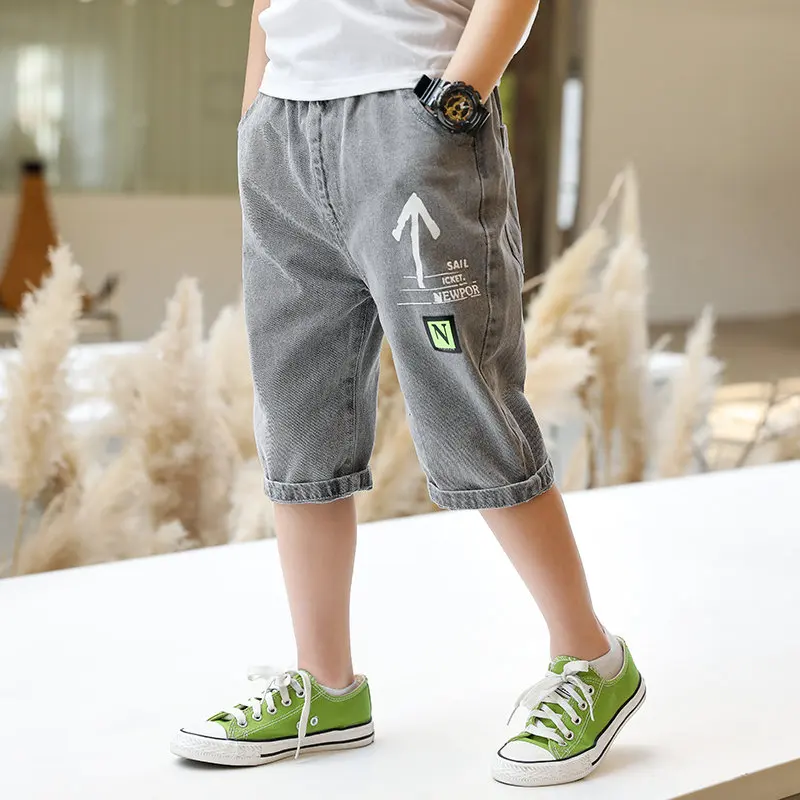 Детские джинсовые шорты для мальчиков и девочек карго подростков повседневные