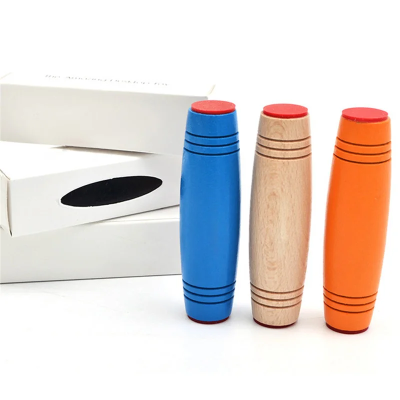 

2020 Rollver Desktop Flip Stick Relieve Stress Improve Focus Great Stress Gift Funny Gadgets Kids Toys Wood stick