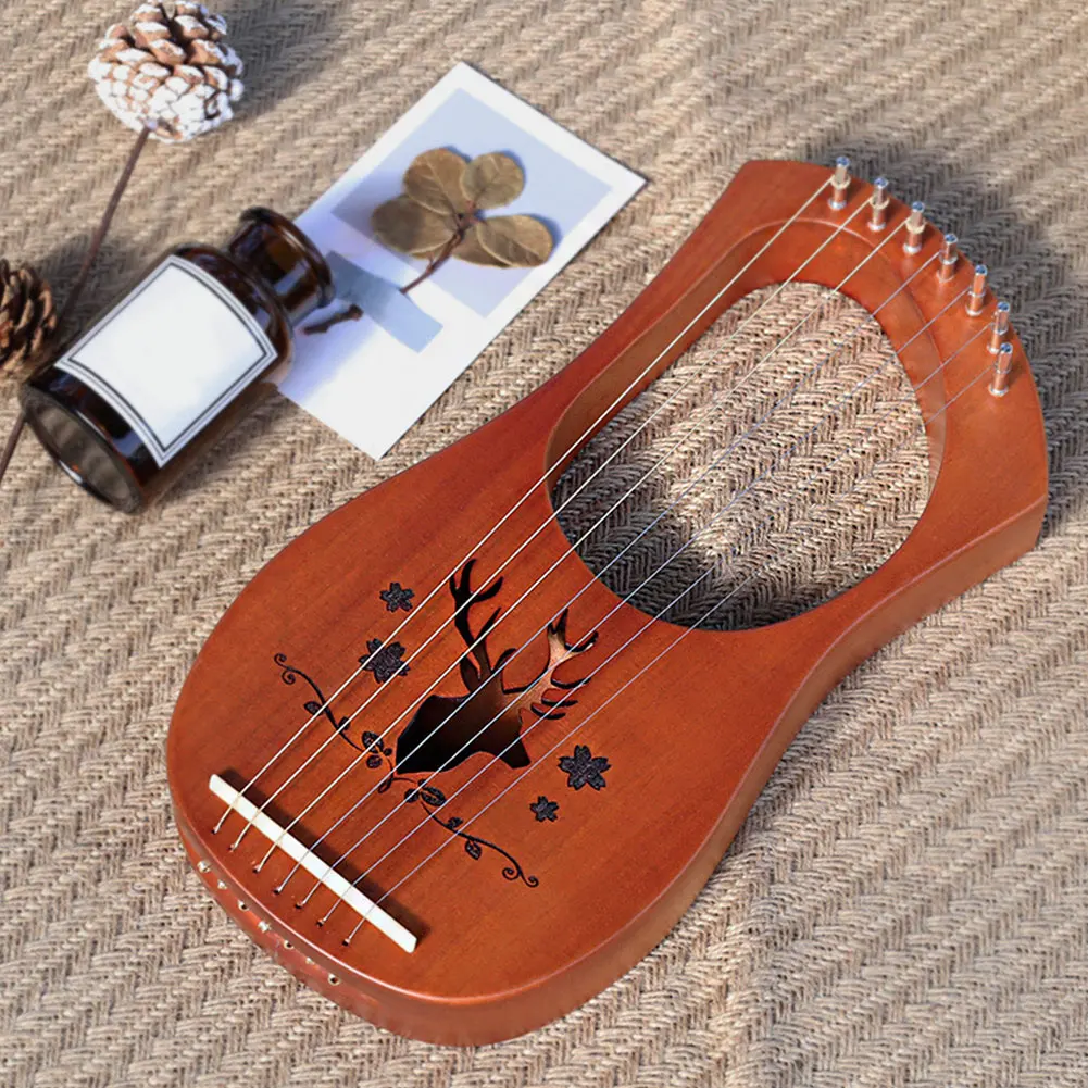 2 Инструмент для детей 7-String деревянные развлечения из красного дерева легкий подарок компактный музыкальный Профессиональный Lyre ксилофон - Цвет: 2