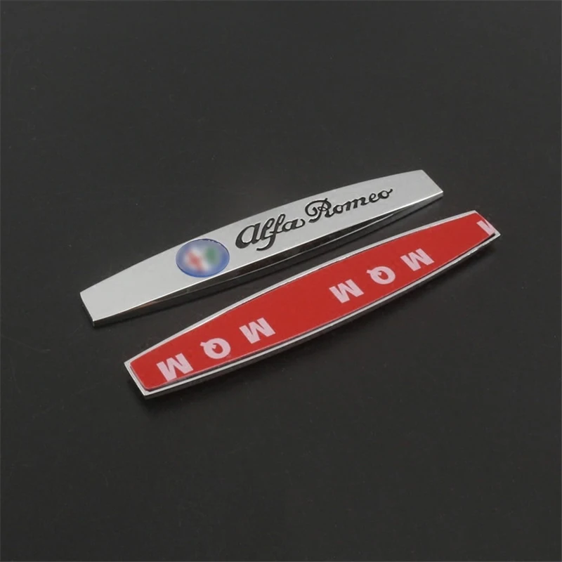 

Car Fender Decorative Labeling Metal Side Labeling Car logo Sticker For Alfa Romeo Giulia Stelvio