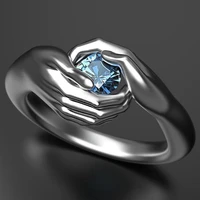 rings for women elegant womens fashion claddagh ring hands protection mermaid tears aquamarine jewelry rings