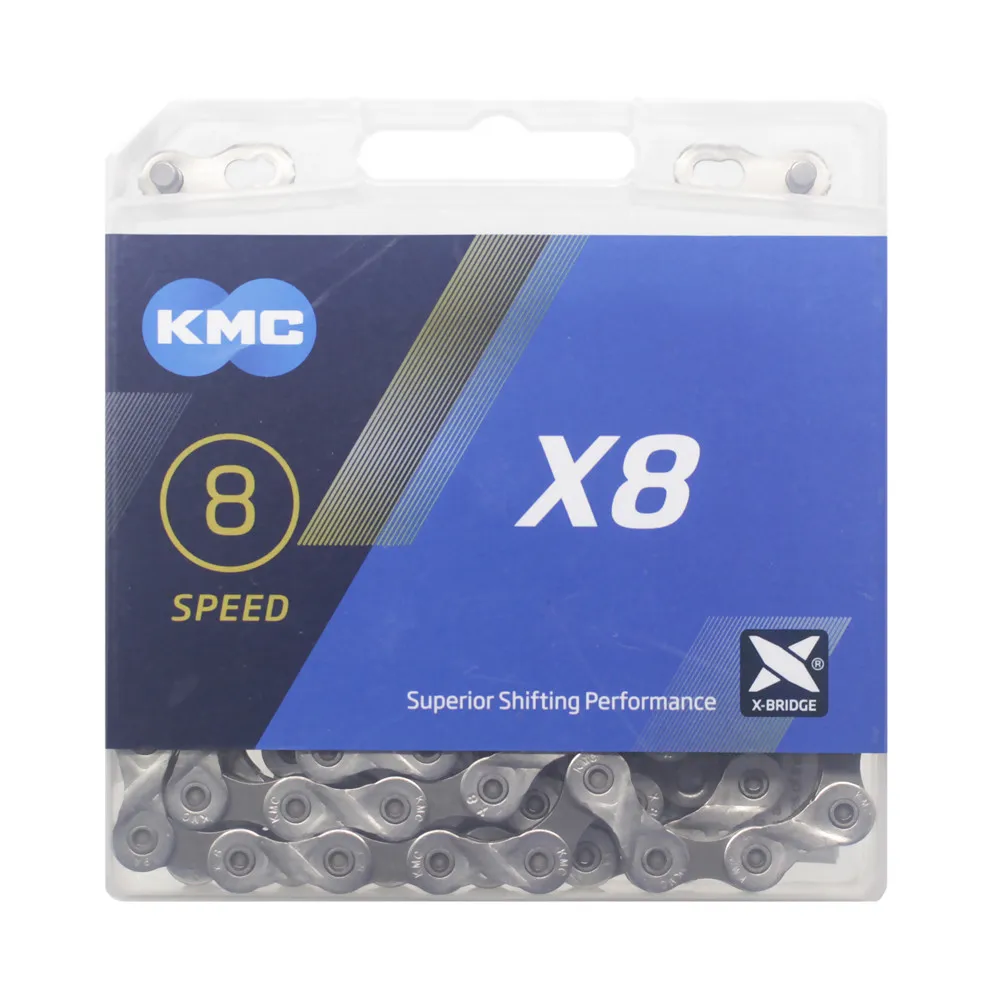 Велосипедная цепь KMC X8 MTB велосипедные цепи 6/7/8 скоростей серии X прочная и с
