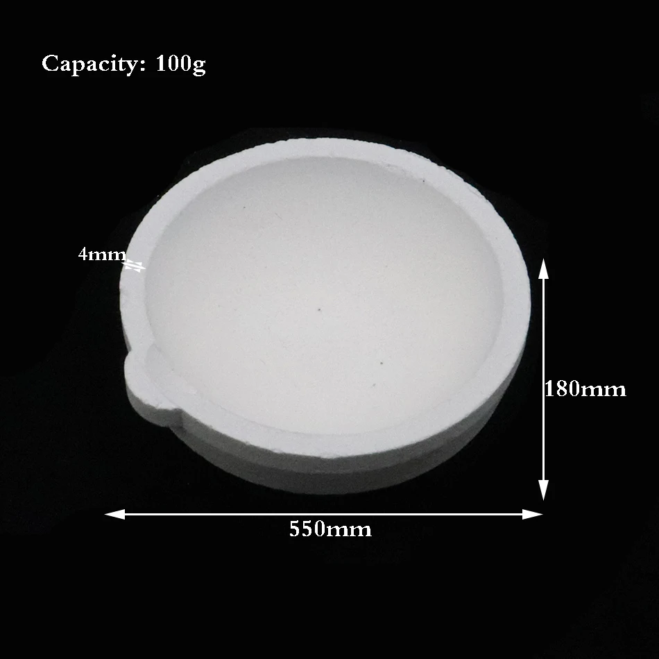 

100g High Temperature Resistant Quartz Bowl That Can Melt Metal Suitable for Melting Gold and Silver Jewelry Processing