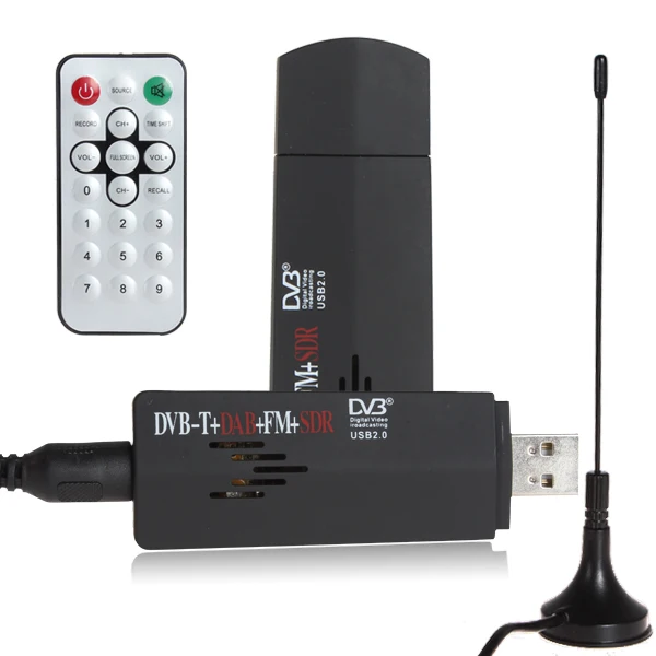ROHS Цифровой USB 2 0 TV Stick FM + DAB DVB T RTL2832U R820T Поддержка SDR тюнер приемник|SmartTV-стики и