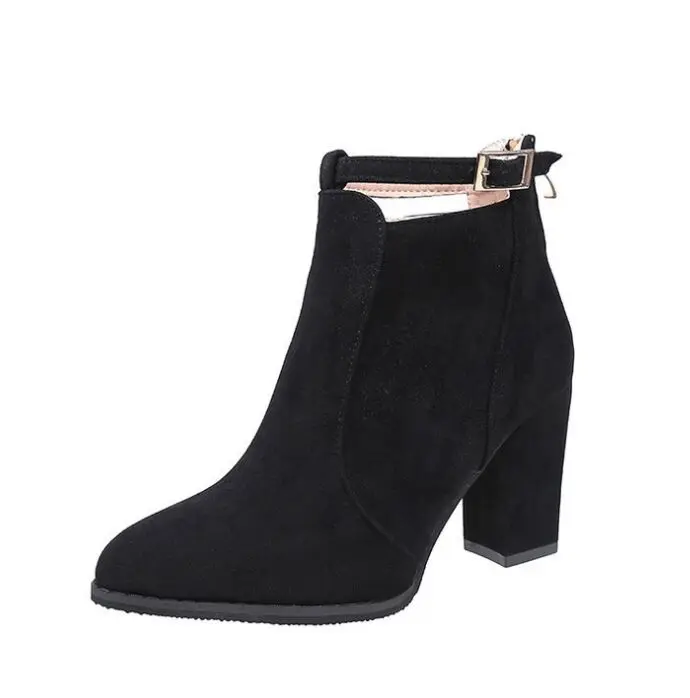 Лидер продаж Женские ботинки Сезон зима-осень Женская обувь на высоком каблуке 8 5