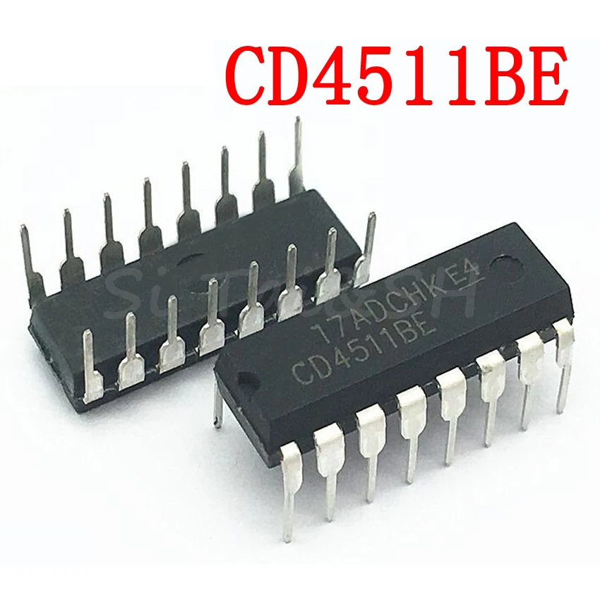 10 шт. CD4511BE DIP16 CD4511 DIP 4511BE DIP-16 HEF4511BP