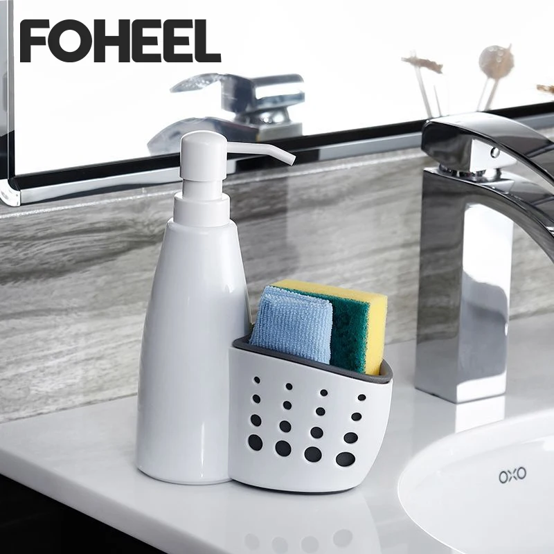 

Диспенсер для жидкого мыла FOHEEL, кухонный дозатор для мыла и шампуня, корзина для хранения лосьона, для ванной комнаты