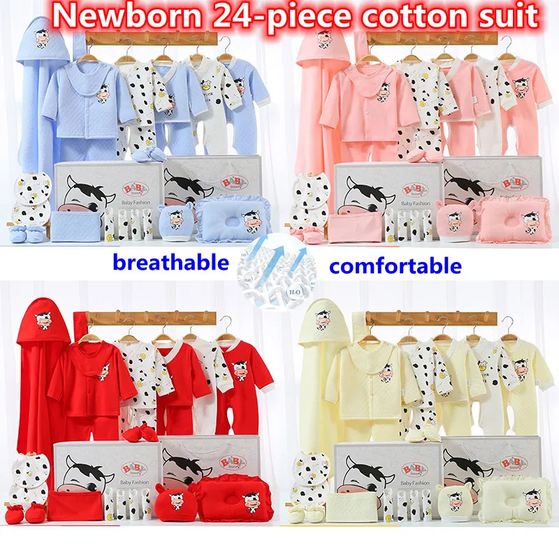 

Bodysuit Sleepwear 0-12 Month Autumn/winter Baby Clothing for Boy Girl New Born Items for Newborns Clothes From 24-PIC Set XB261