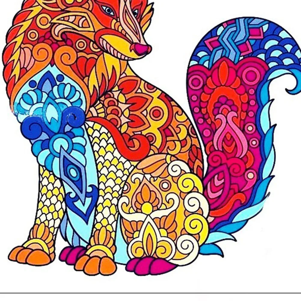 

Wooden Puzzle Wood Fox Model Special-shaped Wooden Puzzle Irregular Three-dimensional Animal Puzzle Wooden Puzzle Plane Puzzle