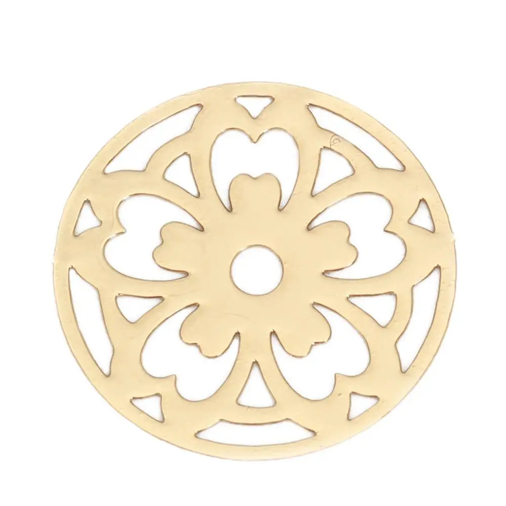 DoreenBeads Филигранное тиснение из металлического сплава соединители круглые