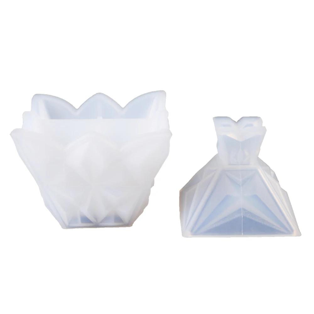 Зеркальная коробка для хранения форма изготовления смолы литье художественных