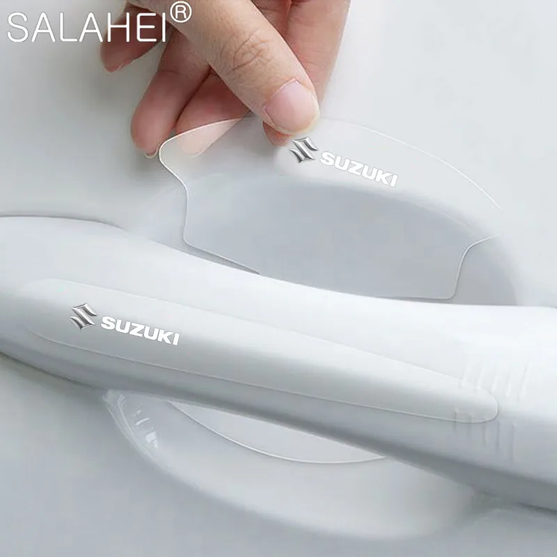 

Car Handle Bowl Stickers Wrist Of Door Protection Film For Suzuki SX4 SWIFT Alto Liane Grand Vitara Jimny S-Cross Swift Styling